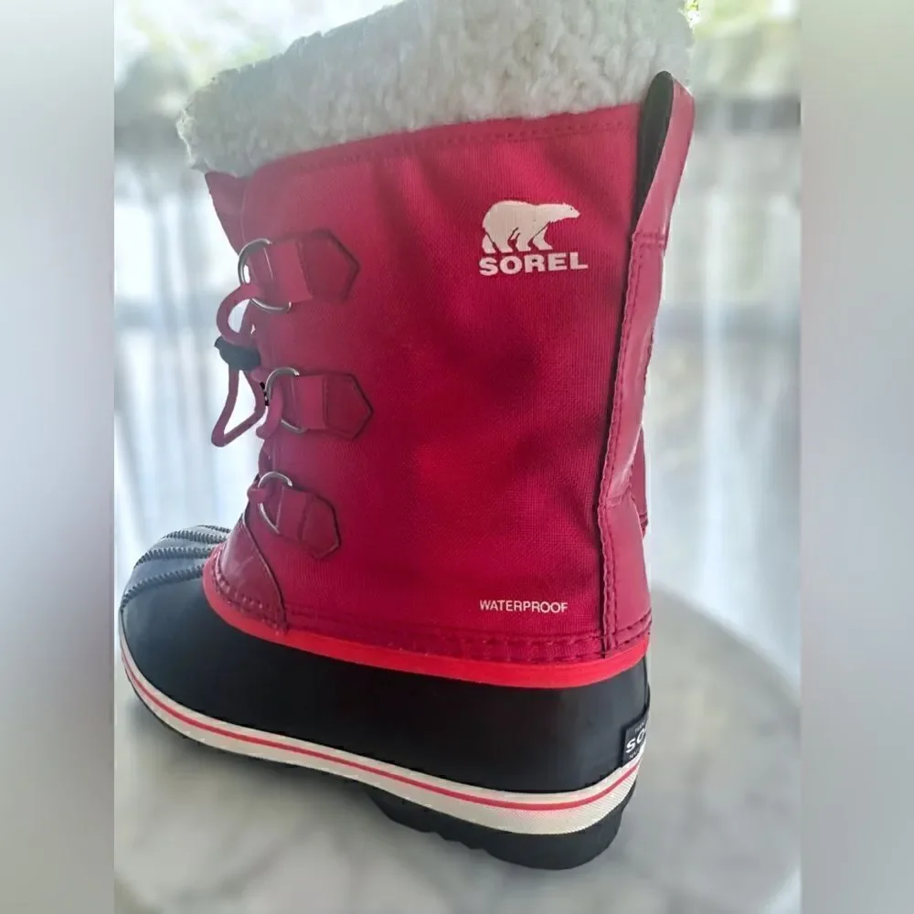 Sorel Yoot Pac Waterproof Nylon Winter Snow Boots Bright Rose Size 4